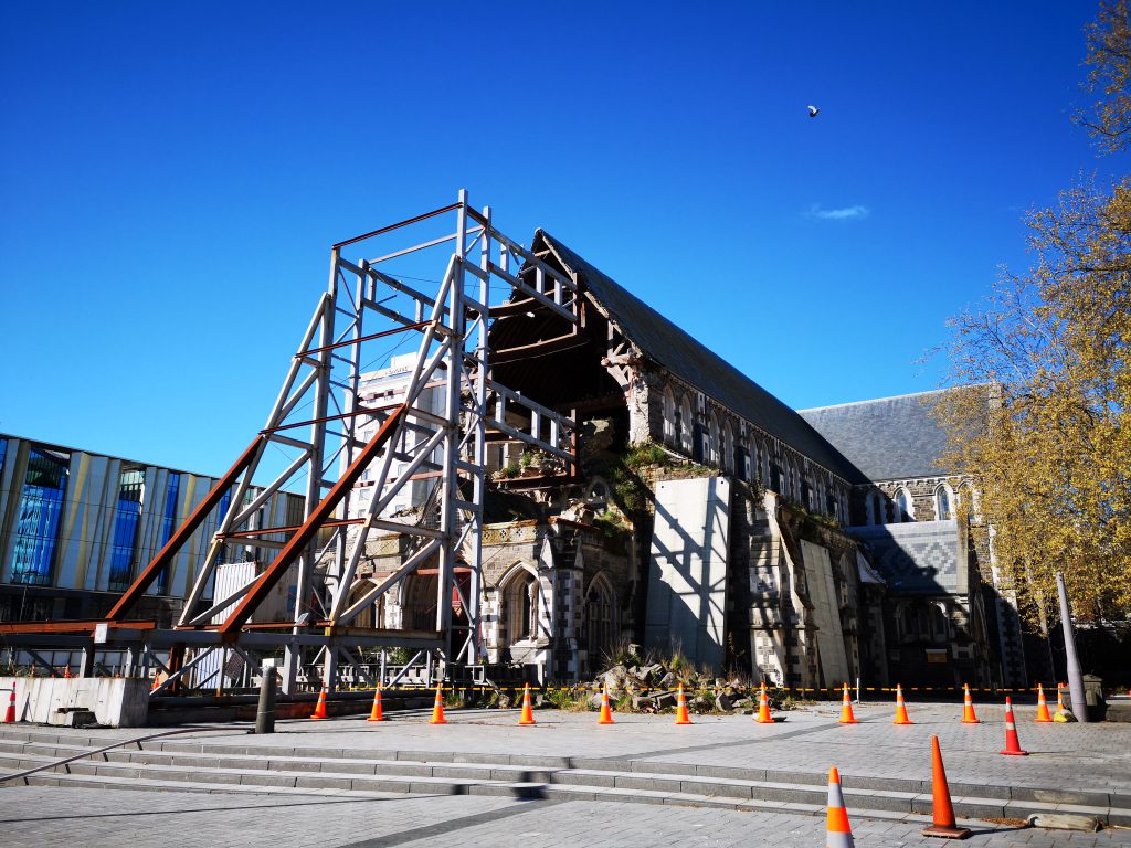 Erdbeben in Neuseeland Christchurch Cathedral Ruine