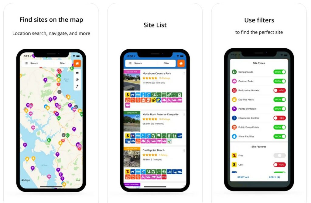 Freedom Camping Apps für Neuseeland WikiCamps