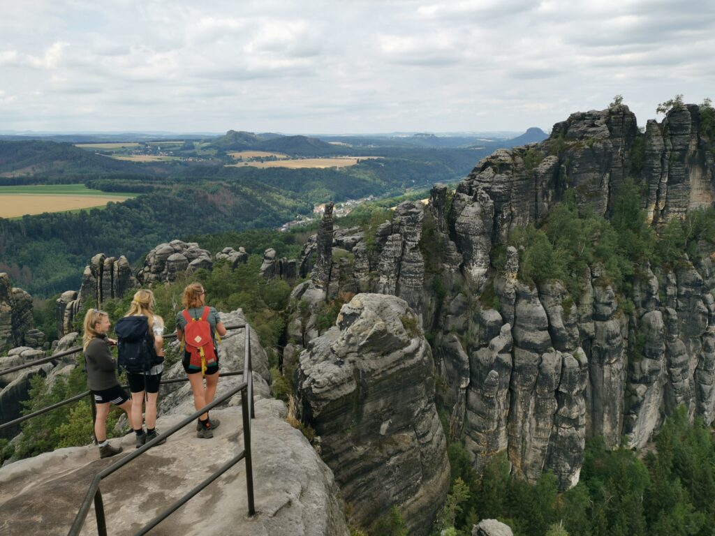 Schrammsteine Aussicht Sächsische Schweiz
