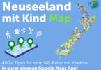 Neuseeland mit Kind Karte